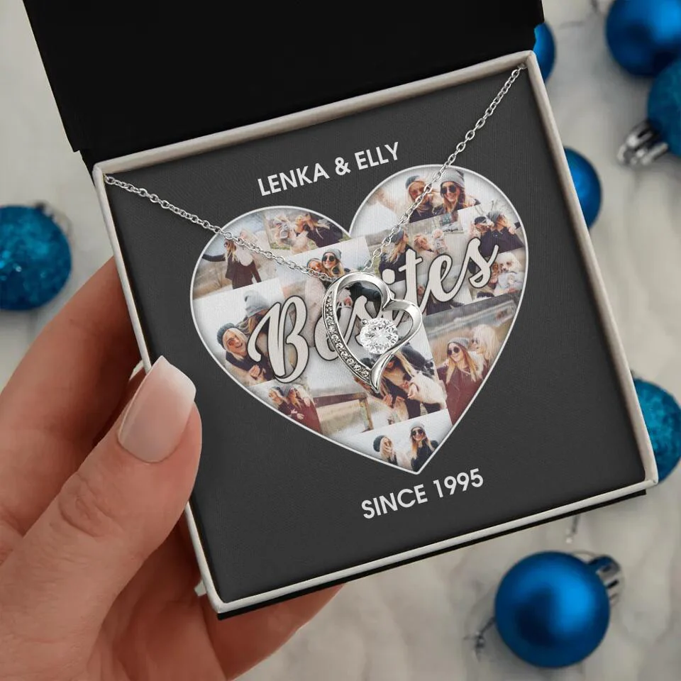 Besties Picture Collage Custom Necklace Friendship Anniversary Gift - Image 4