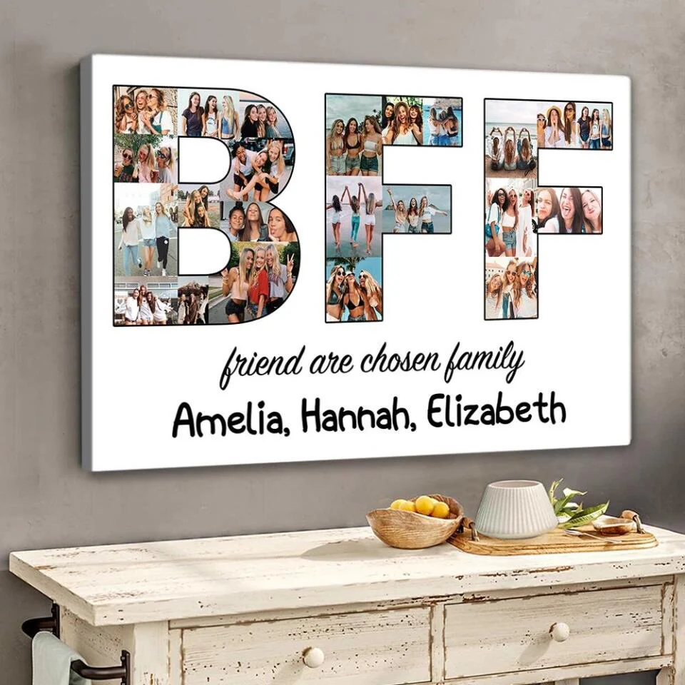 BFF Friends Are Chosen Family Custom Canvas Poster Gift For Friends - Image 3