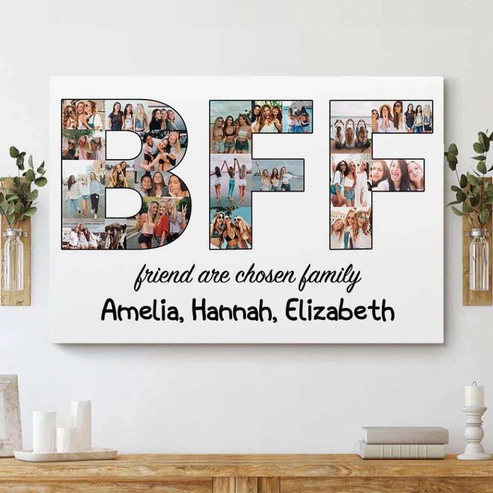 BFF Friends Are Chosen Family Custom Canvas Poster Gift For Friends - Image 4