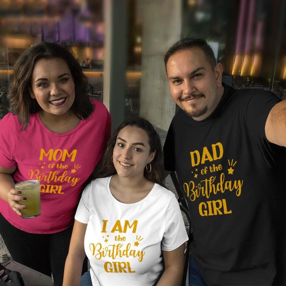 Birthday Girl And Crew Custom Tshirt Matching Tshirt For Family Birthday Gift For Daughter - Image 2