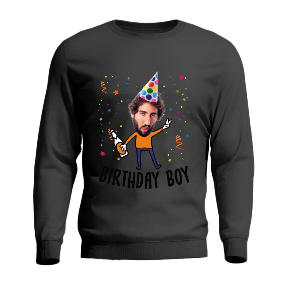 Birthday Girl/Boy with Confetti - Funny T-shirt - Unisex Tee - Personalized Name - Custom Face - Birthday Gift for Female/Male Friend - Birthday Part Keepsake - 303ICNLNTS392 - Image 8