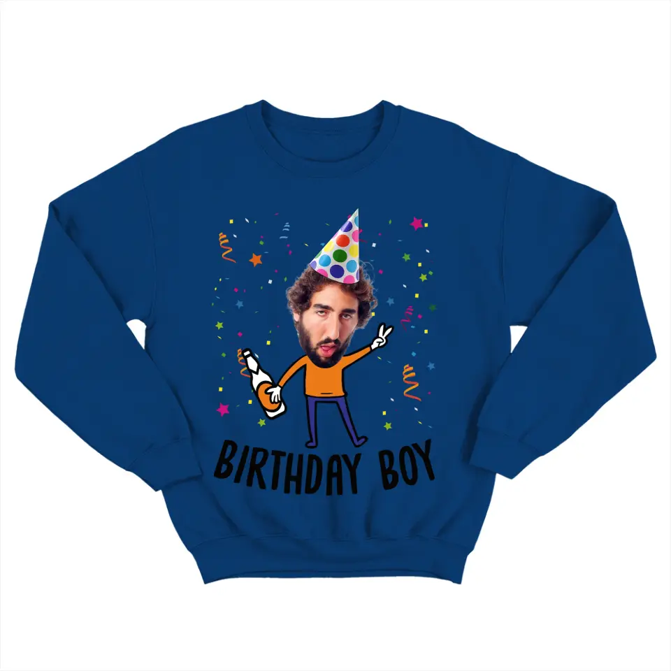 Birthday Girl/Boy with Confetti - Funny T-shirt - Unisex Tee - Personalized Name - Custom Face - Birthday Gift for Female/Male Friend - Birthday Part Keepsake - 303ICNLNTS392 - Image 9