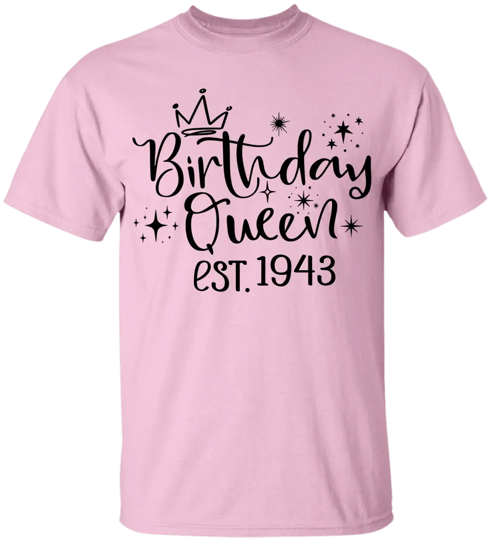 Birthday Queen Est. Chapter - Personalized T-shirt - Birthday Gift for Mom or Grandma - Image 10