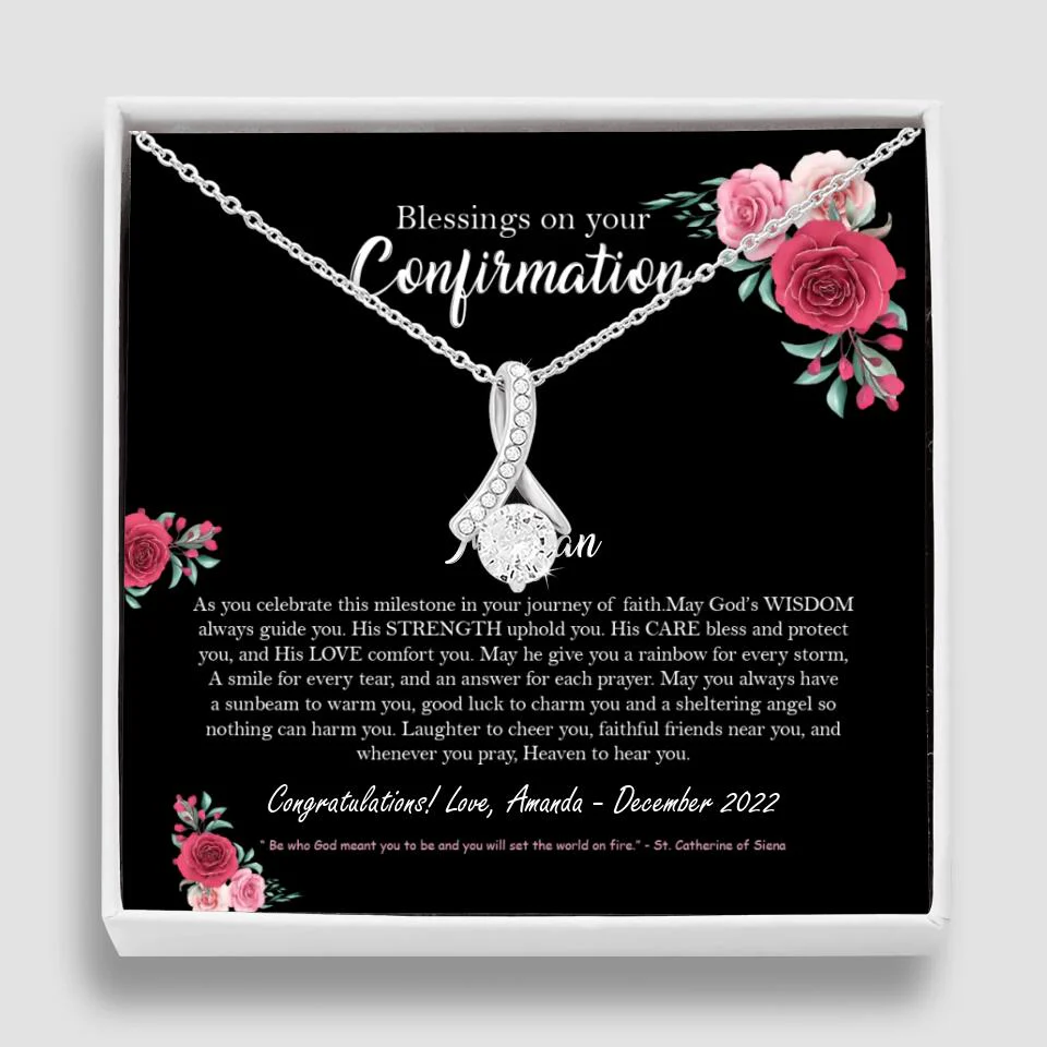 Blessings On Your Confirmation - Personalized Necklace - Gift For Daughter On Anniversaries - Image 52