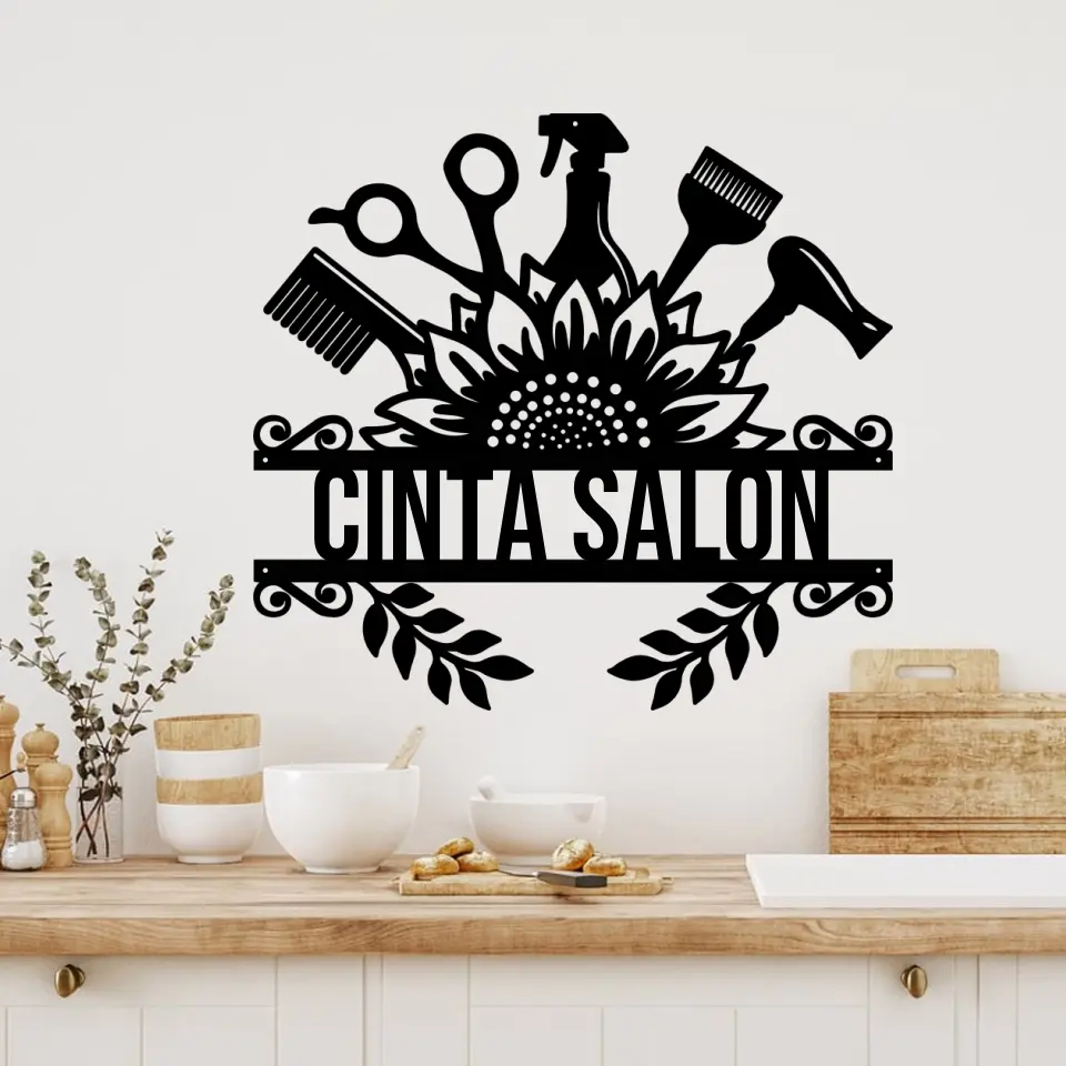 Blossom Beauty, Floral Elegance - Metal Sign Wall Art - Gift For Hairdresser, Barber, Hair Stylist - Image 2