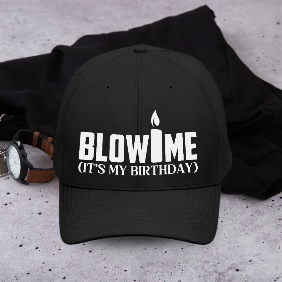 Blow Me It's My Birthday Funny Twill Cap - Image 5