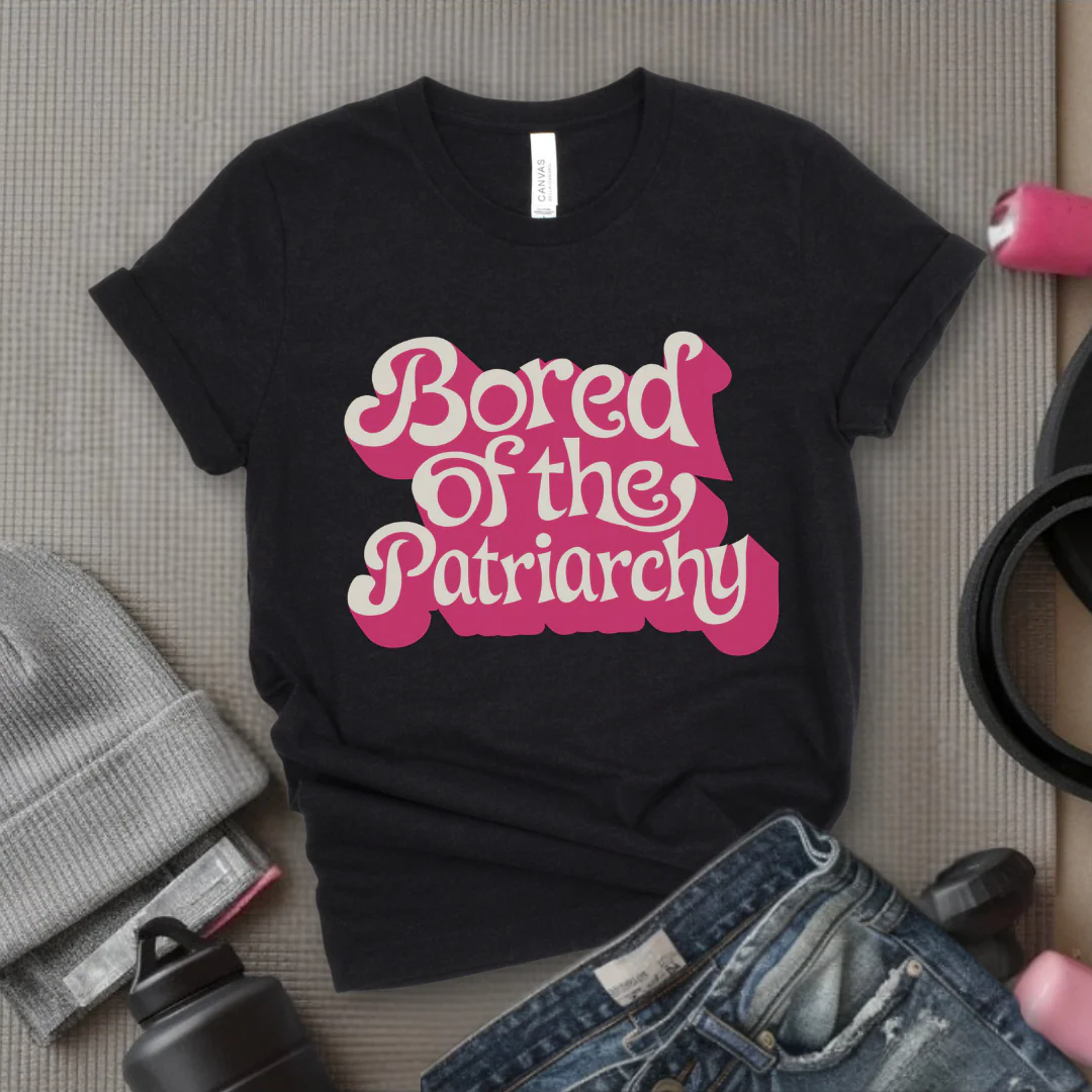Bored Of The Patriarchy - Retro Sarcastic T-Shirt - Women Right Shirts - Unisex Jersey Short Sleeve Shirt - Gift for Her - Bella Canvas 3001