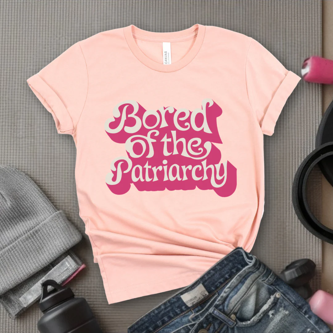 Bored Of The Patriarchy - Retro Sarcastic T-Shirt - Women Right Shirts - Unisex Jersey Short Sleeve Shirt - Gift for Her - Bella Canvas 3001 - Image 6