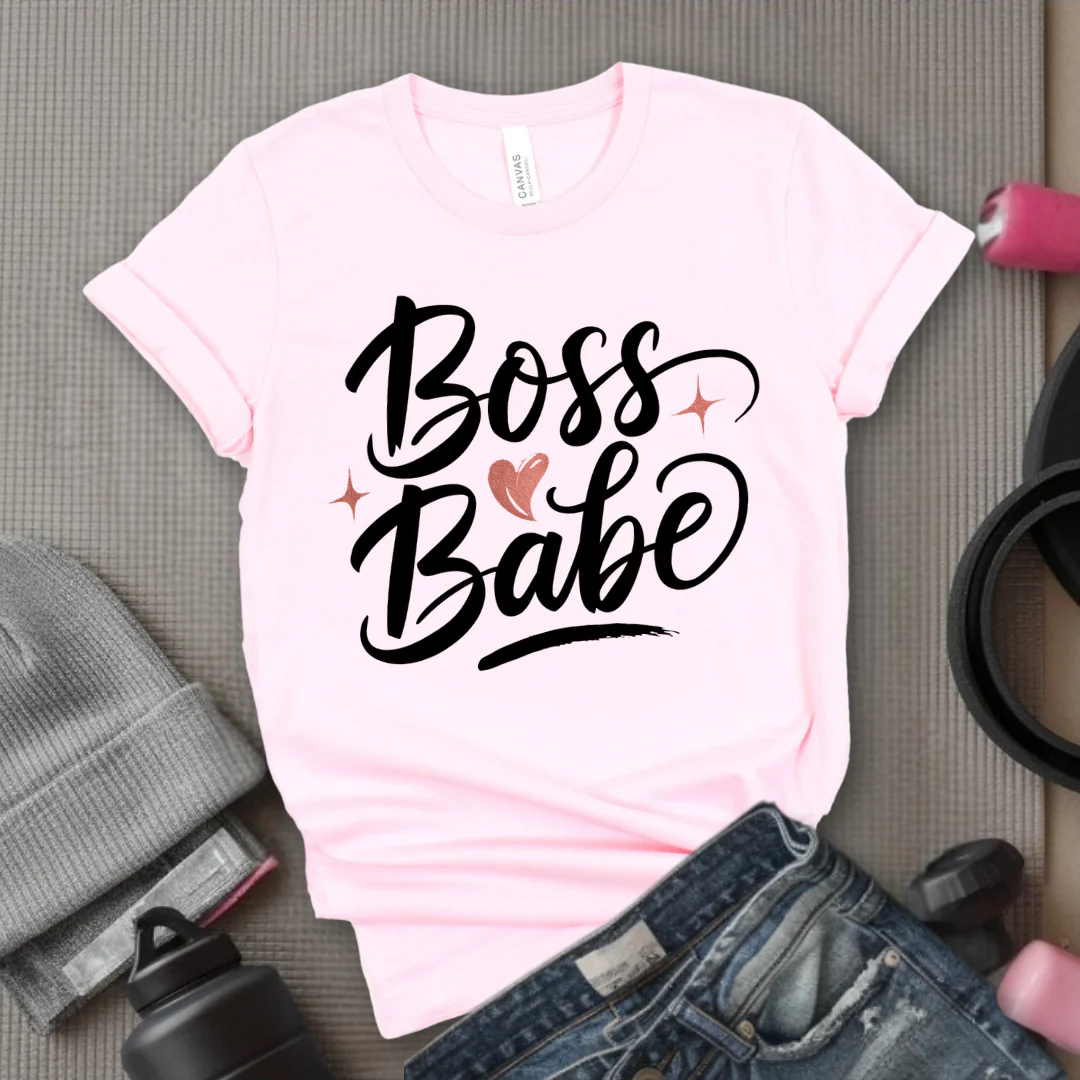 Boss Babe - Strong Women T-Shirts - Unisex Jersey Short Sleeve Shirt - Gift for Feminists - Self Gift - Bella Canvas 3001 - Image 5