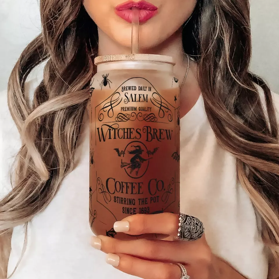 Brewed Daily In Salem Witches Brew - Frosted Glass Can - Image 3