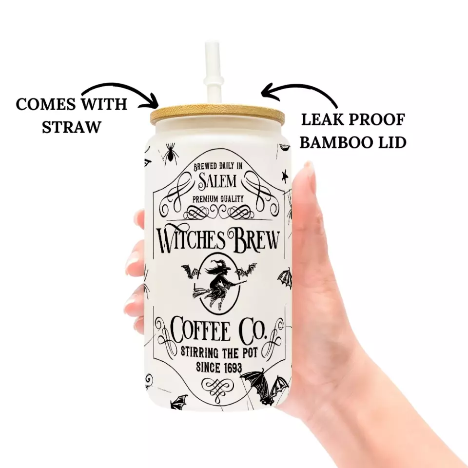 Brewed Daily In Salem Witches Brew - Frosted Glass Can - Image 4