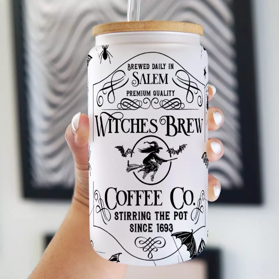 Brewed Daily In Salem Witches Brew - Frosted Glass Can - Image 5
