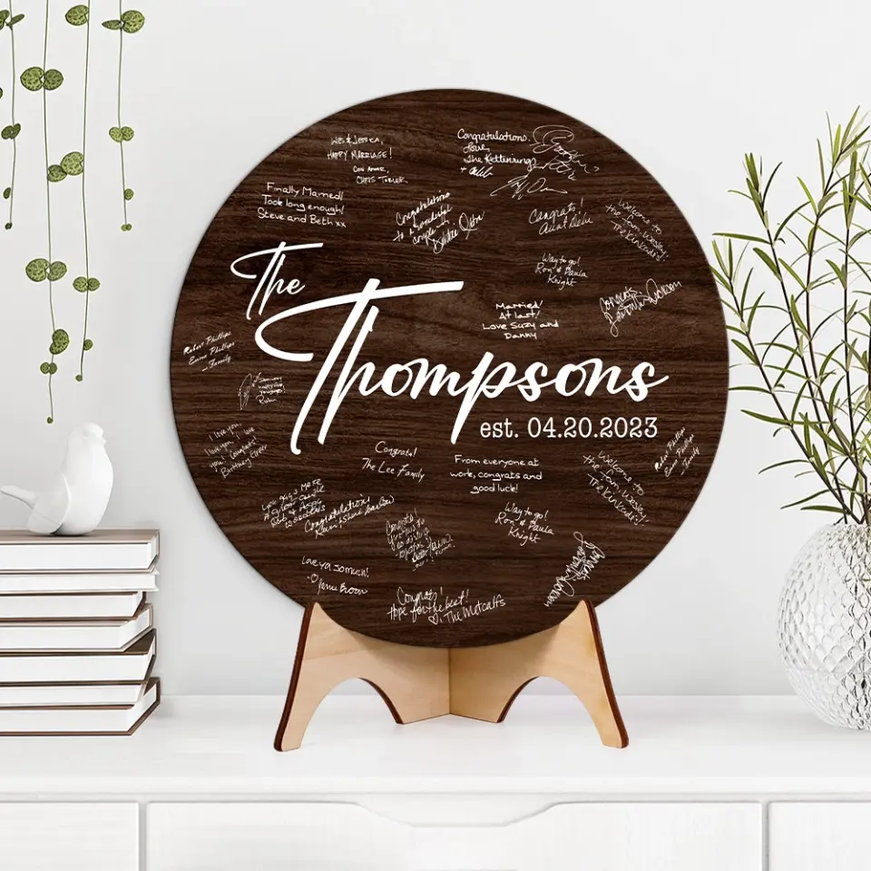 Bride And Groom Hand Writing Custom Wooden Art Wedding Gift For Couples - Image 10