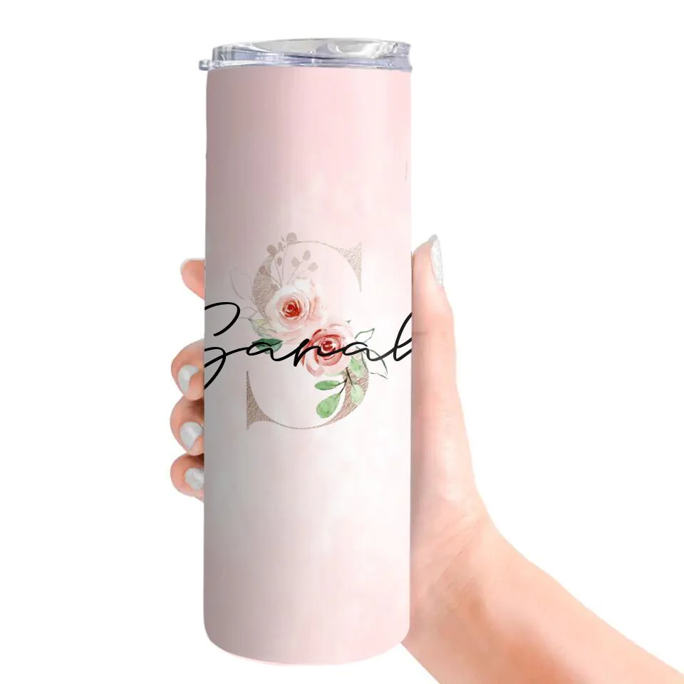 Bridesmaid Gifts - Personalized Monogrammed Skinny Tumbler - Gifts for Bride From Maid of Honor - Image 3