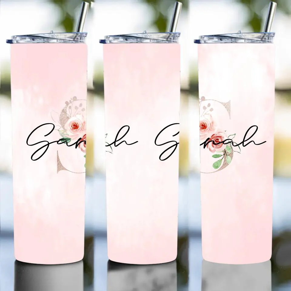 Bridesmaid Gifts - Personalized Monogrammed Skinny Tumbler - Gifts for Bride From Maid of Honor - Image 4