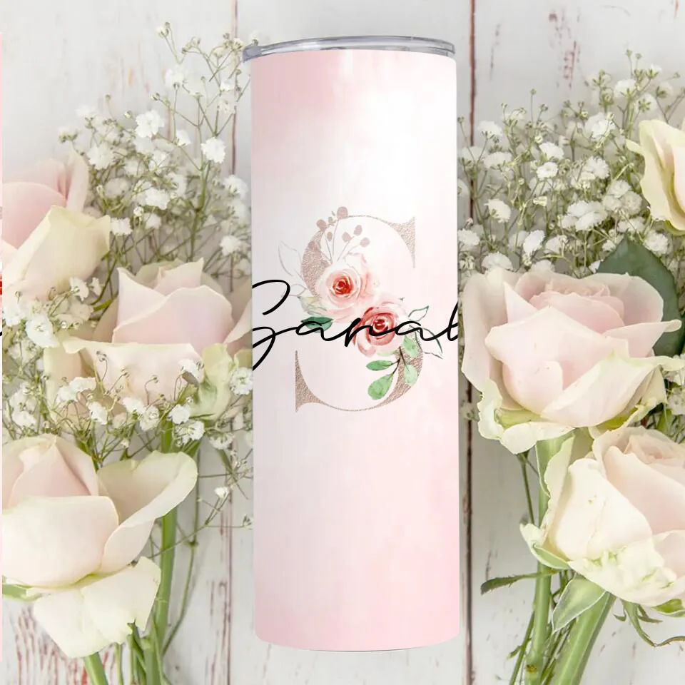 Bridesmaid Gifts - Personalized Monogrammed Skinny Tumbler - Gifts for Bride From Maid of Honor - Image 5