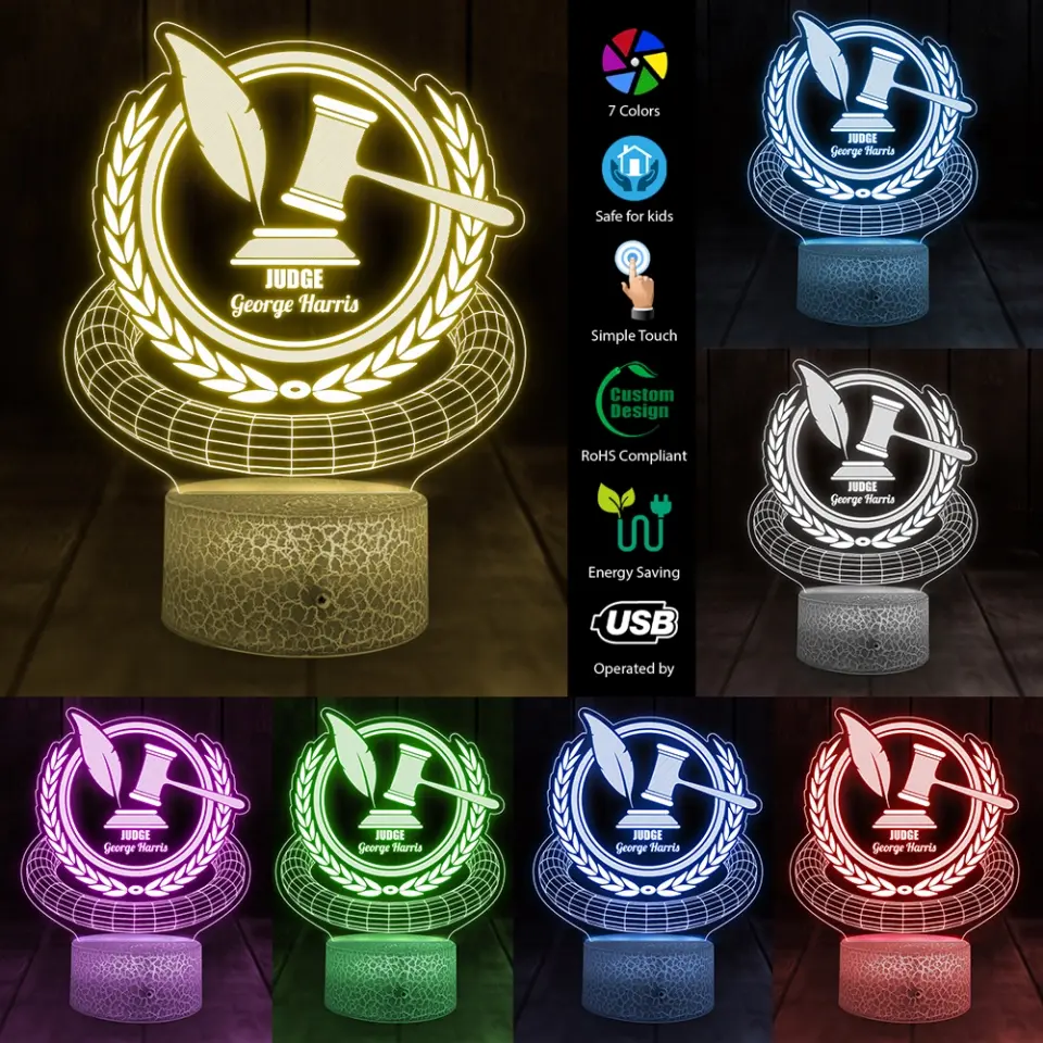 Bright Justice Personalized LED Light for Lawyer - Image 6