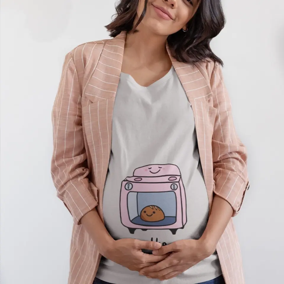Bun In The Oven - Funny Crew Neck Sweatshirt - Tshirt For Pregnant Mom | 305IHPNPTS615 - Image 15