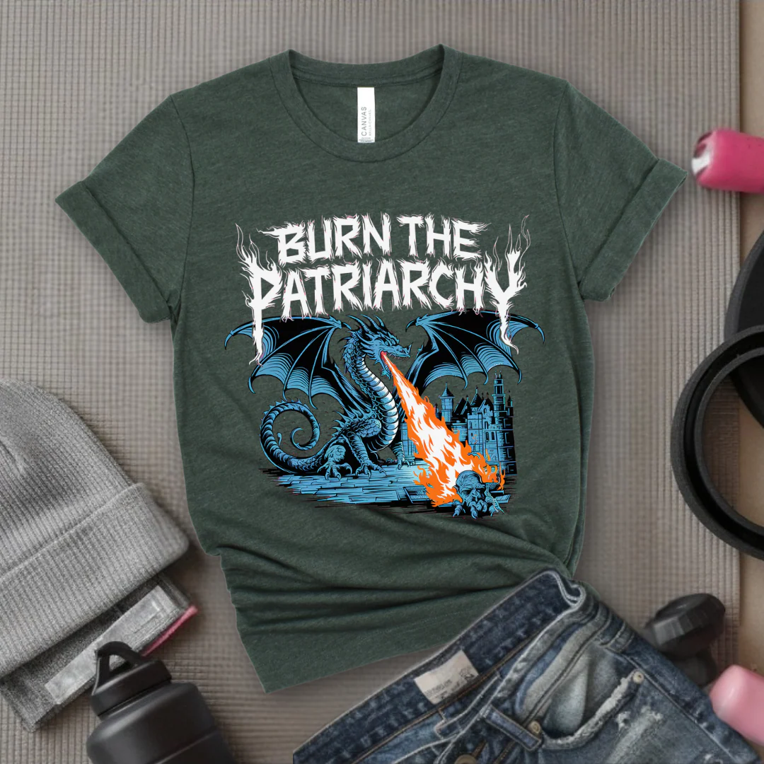 Burn The Patriarchy - Bold Women In History Tee - Mother's Day Gift - Gifts for Her - Feminist Tee - Bella Canvas 3001 - Image 3