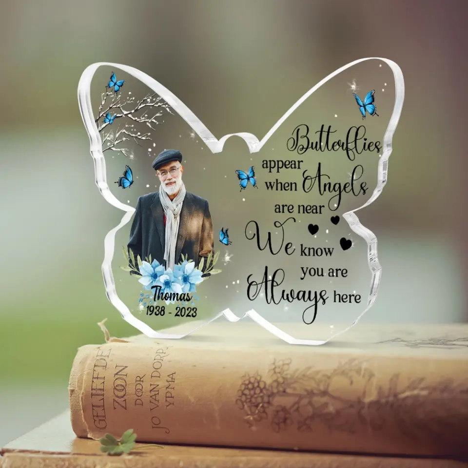 Butterflies Appear When Angels Are Near - Personalized Acrylic Plaque - Image 7