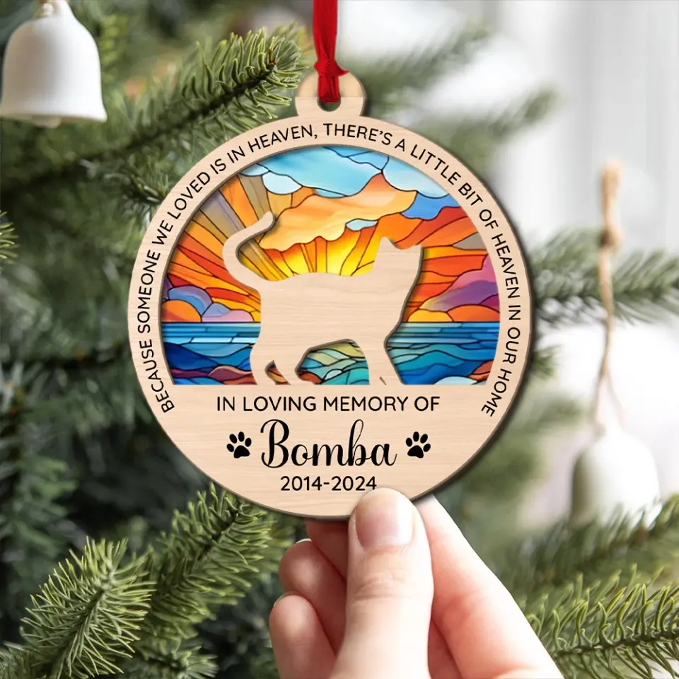 Cat in Heaven - Personalized 2 Layered Acrylic Suncatcher Ornament - Cat Loss Gift - Memorial Keepsake for Cat Owners - Image 6