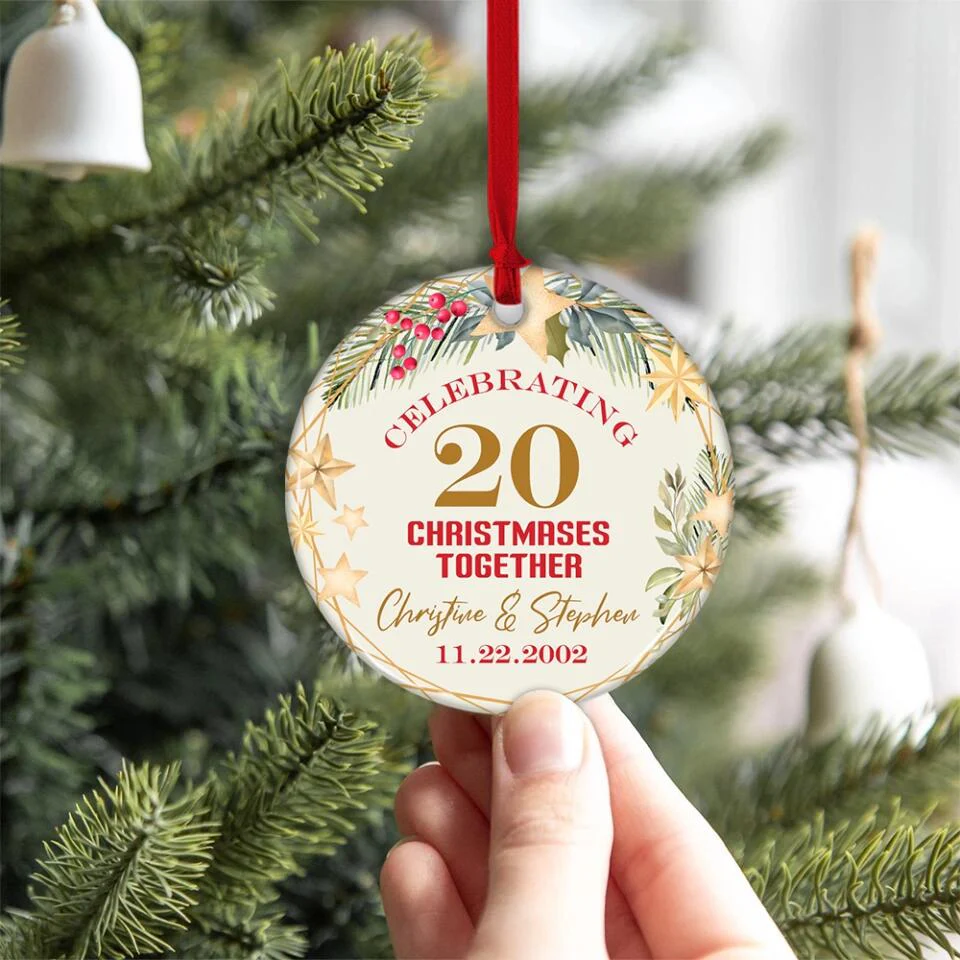 Celebrating Christmas Together Personalized Christmas Ornaments Gift For Couple - Image 6