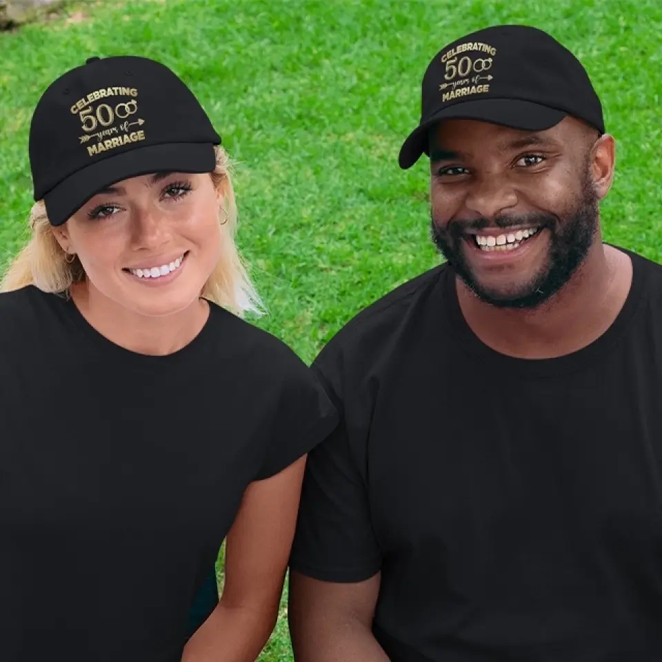 Celebrating Many Years Of Marriage, Personalized Classic Cap, Anniversary Gift for Married Couples - Image 10
