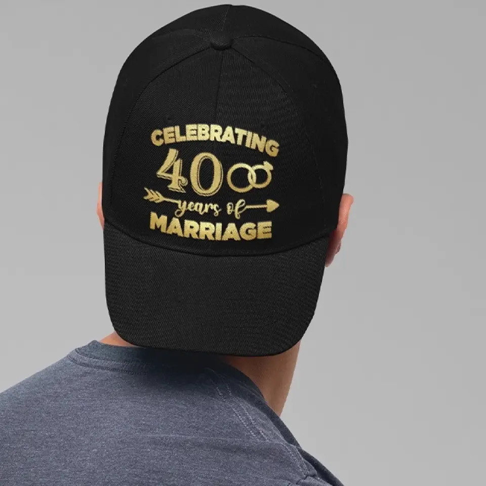 Celebrating Many Years Of Marriage, Personalized Classic Cap, Anniversary Gift for Married Couples - Image 6