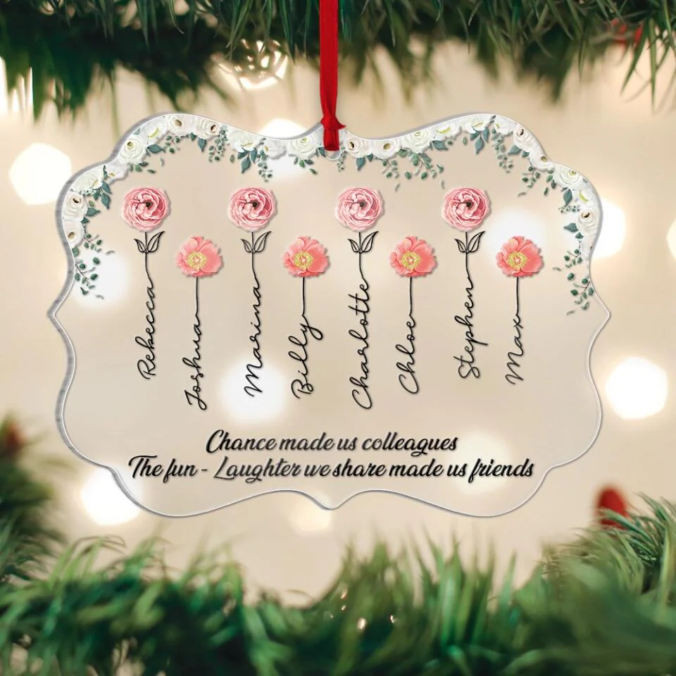 Chance Made us Colleagues But The Fun & Laughter We Share Made us Friends Personalized Ornament - Image 8