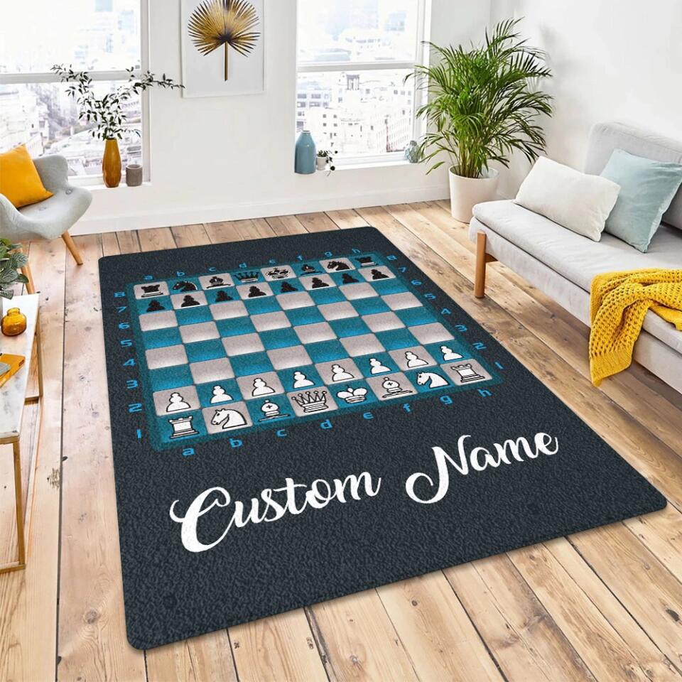 Chess Board Custom Rectangle Rug Chess Addicted Gift For Chess Lover - Image 8