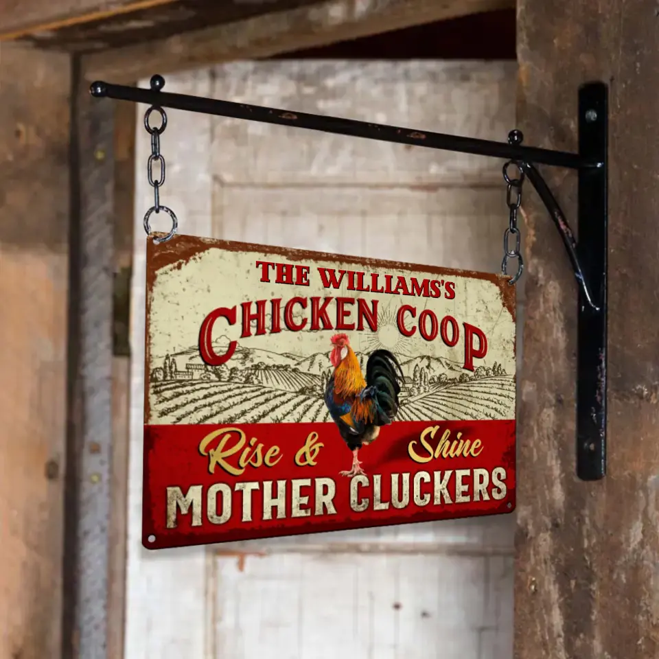 Chicken Coop Personalized Metal Sign - Image 3