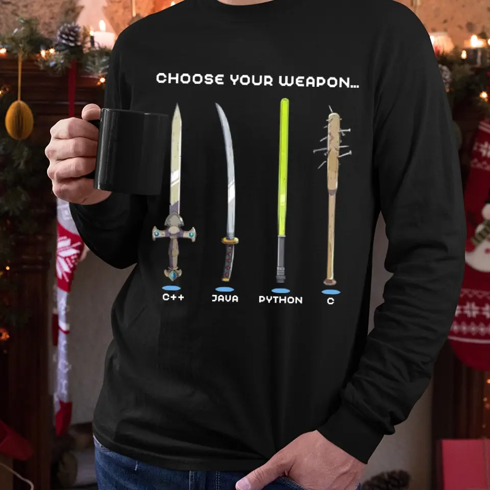 Choose Your Weapon Programmer Hacker Coder Software Engineer Sweatshirt Gift For Boyfriend - Image 6