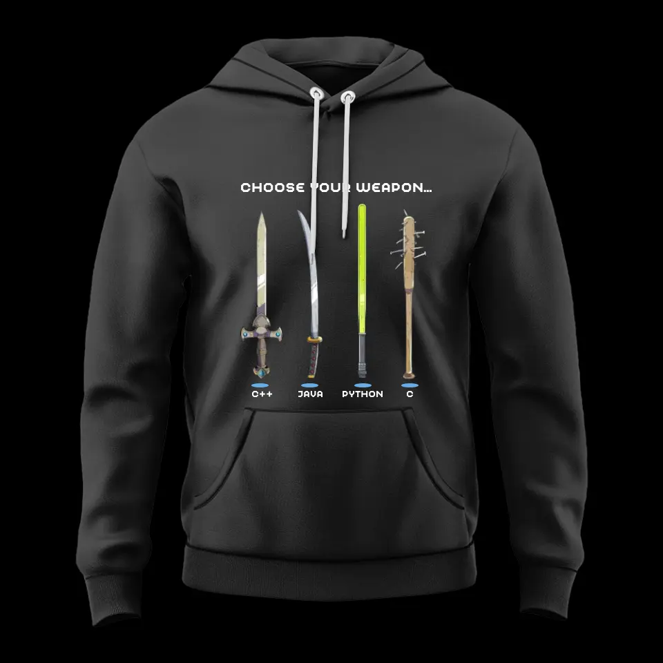Choose Your Weapon Programmer Hacker Coder Software Engineer Sweatshirt Gift For Boyfriend - Image 8