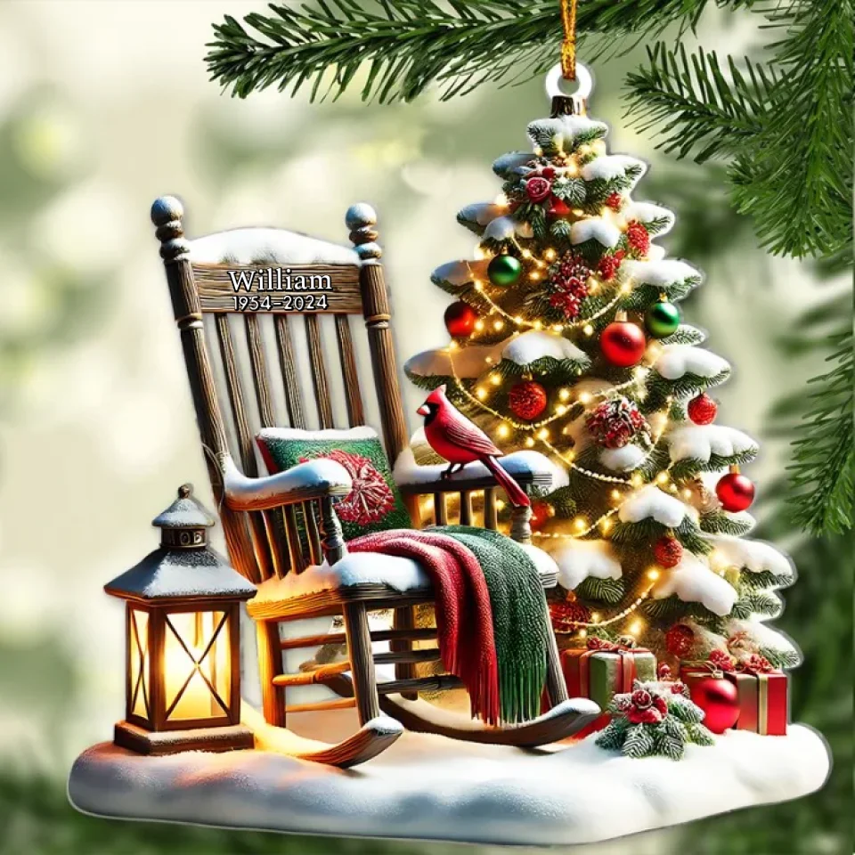 Christmas In Heaven - Personalized Memorial Acrylic Ornament - Christmas Gift for Loss of Loved Ones - Image 2