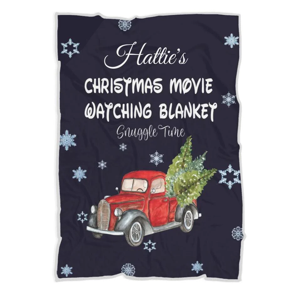 Christmas Movie Watching Blanket Custom Blanket Christmas Gift - Image 2