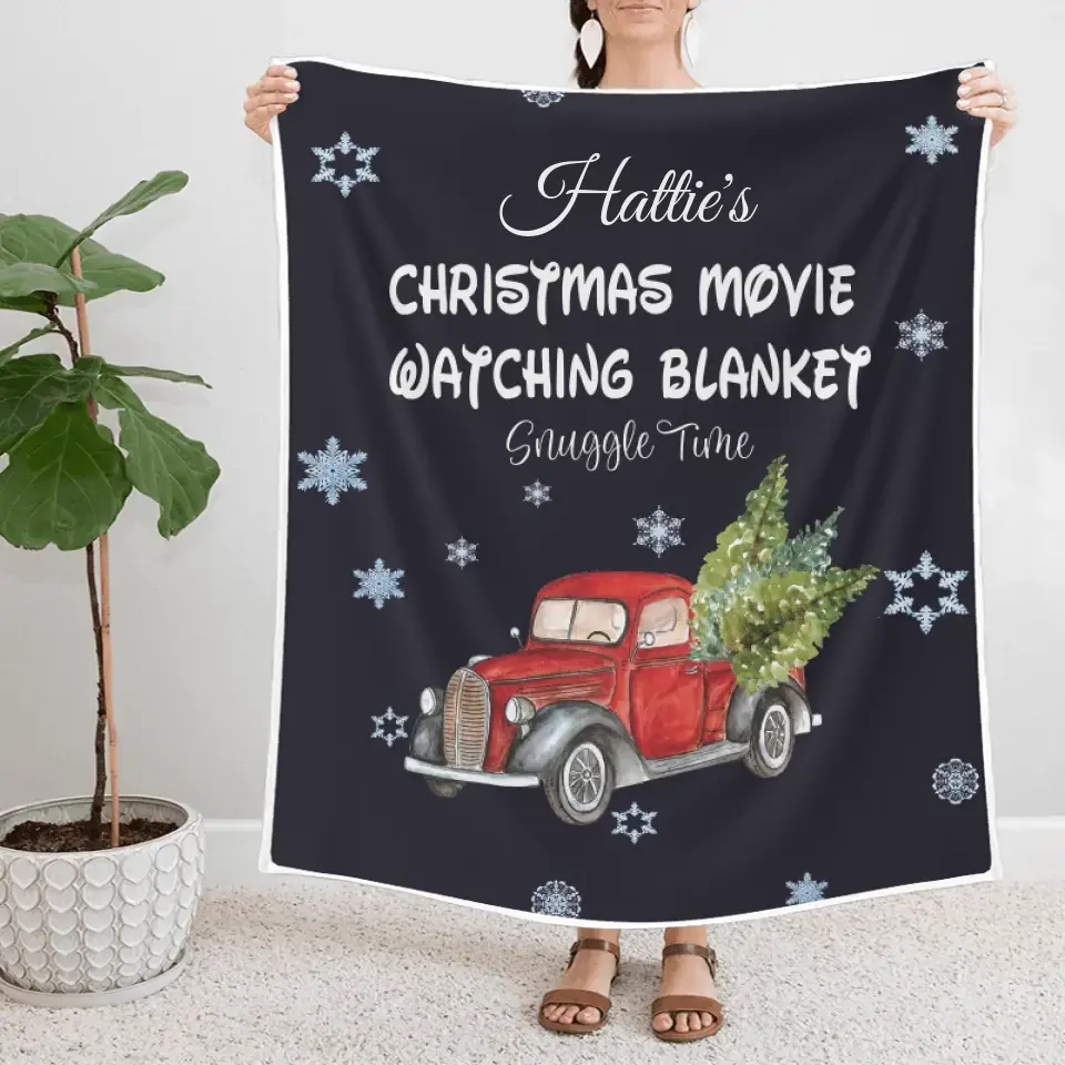 Christmas Movie Watching Blanket Custom Blanket Christmas Gift - Image 5