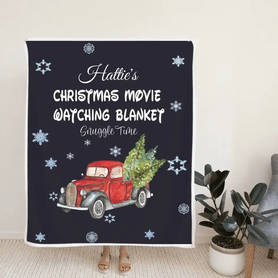 Christmas Movie Watching Blanket Custom Blanket Christmas Gift - Image 7