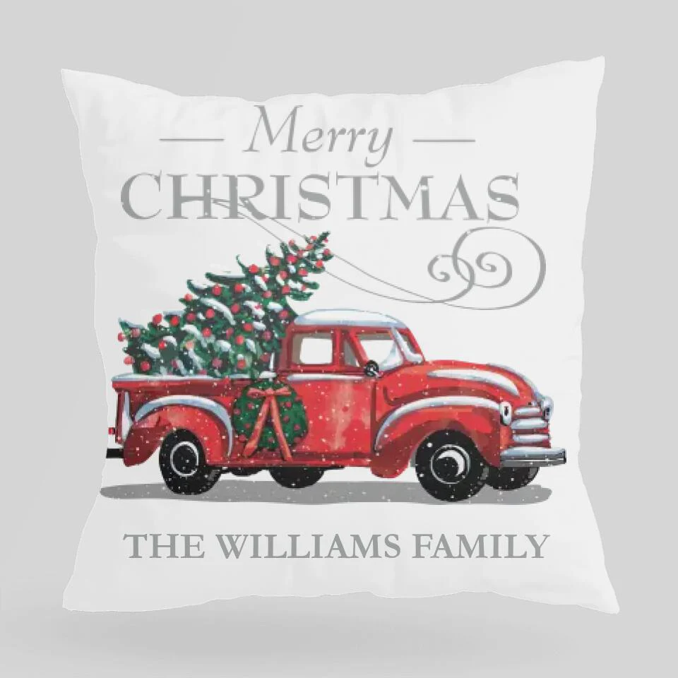 Christmas Truck With Tree Pillow Christmas Gift For Family - Image 3