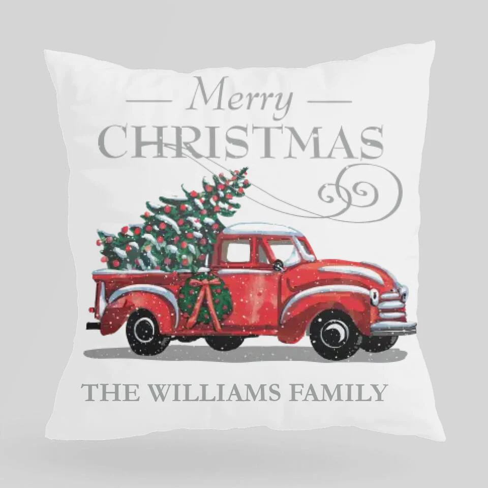 Christmas Truck With Tree Pillow Christmas Gift For Family - Image 4