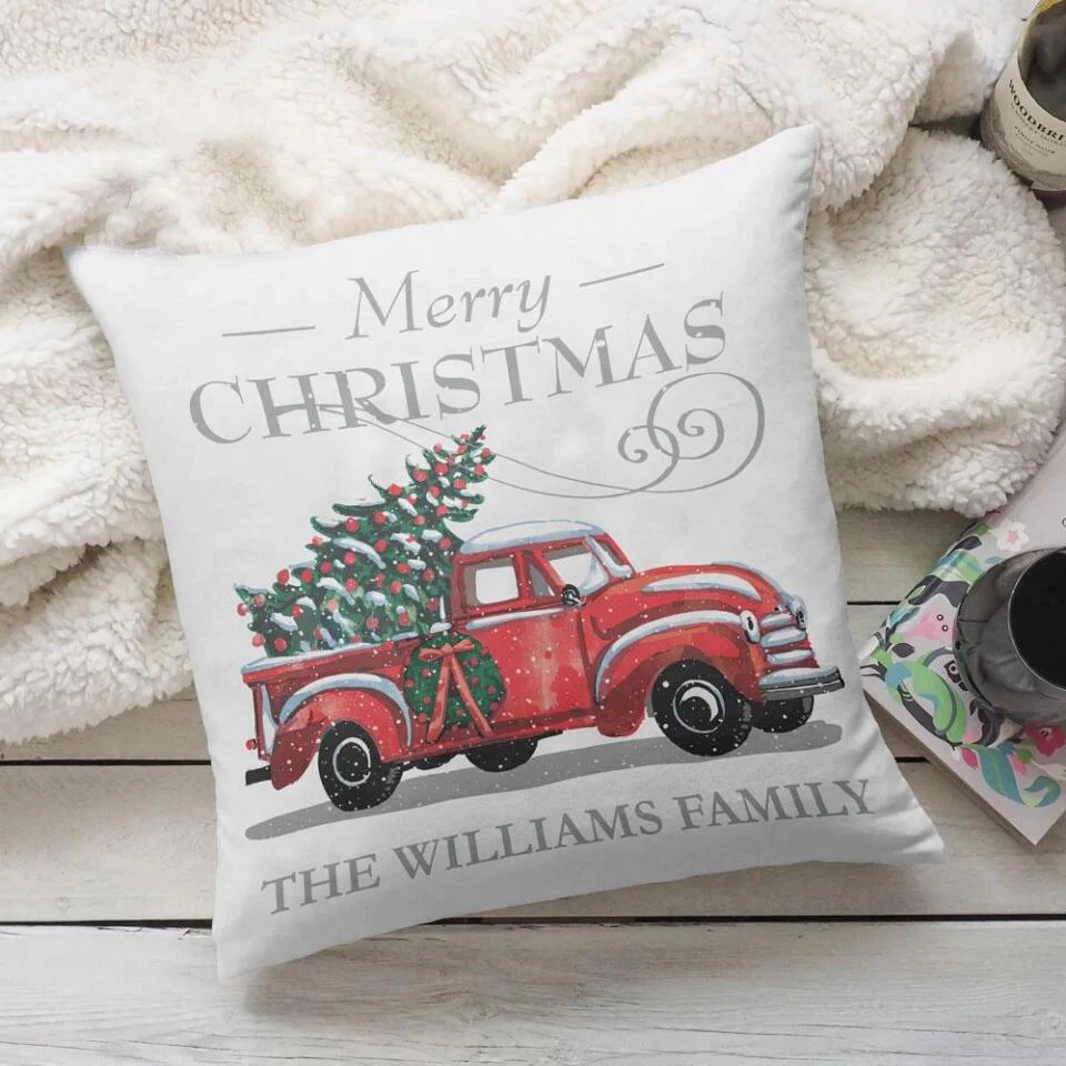 Christmas Truck With Tree Pillow Christmas Gift For Family - Image 6