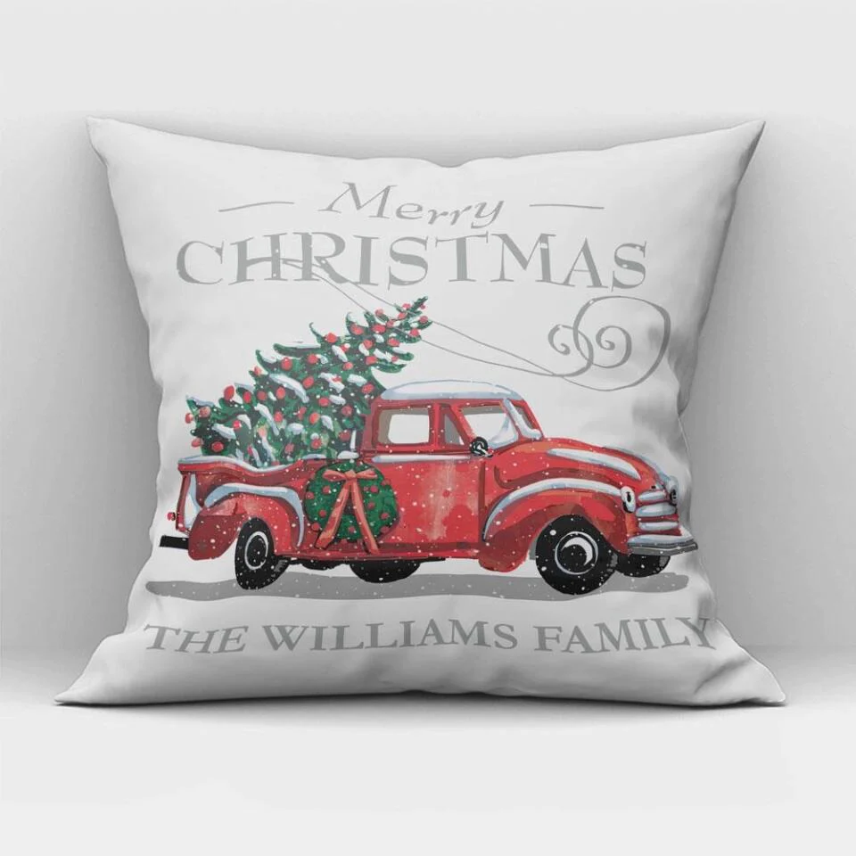 Christmas Truck With Tree Pillow Christmas Gift For Family - Image 7