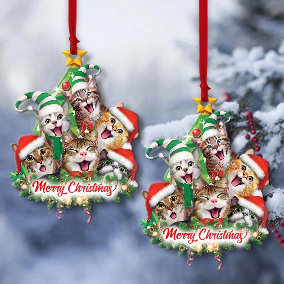 Christmas with Cat - Decor Home, Cat Ornament - Personalized Ornament - Image 3