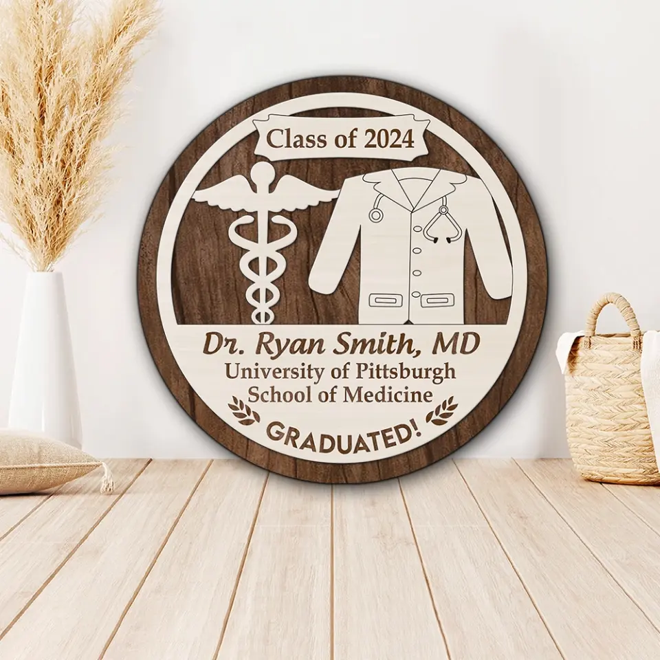 Class Of 2025 Medical Students Custom Wooden Art Graduation Gift - Image 3
