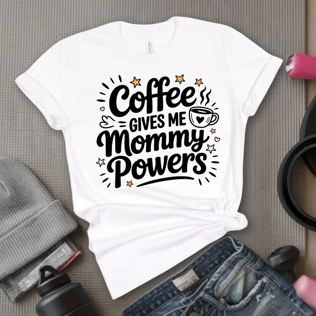 Coffee Gives Me Mommy Powers Tshirt - Mother's Day Gifts - Women Empower Feminist Tee - Bella Canvas 3001 - Image 12