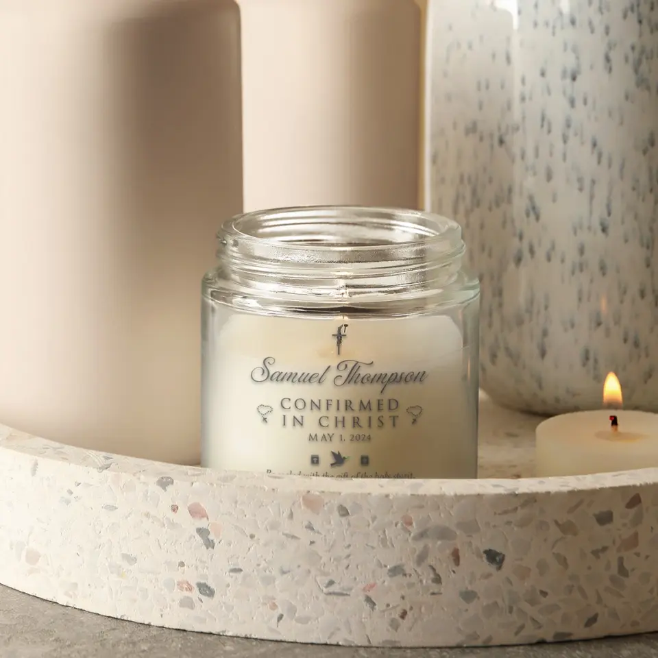 Confirmed In Christ Confirmation Gifts 9oz Scented Soy Candle - Image 5