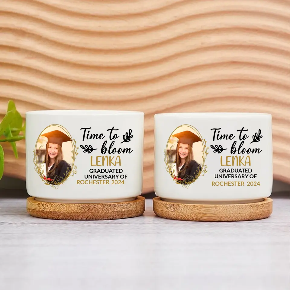 Congrats Graduation Gift for Girlfriend Daughter Ceramic Plant Pot - Image 4