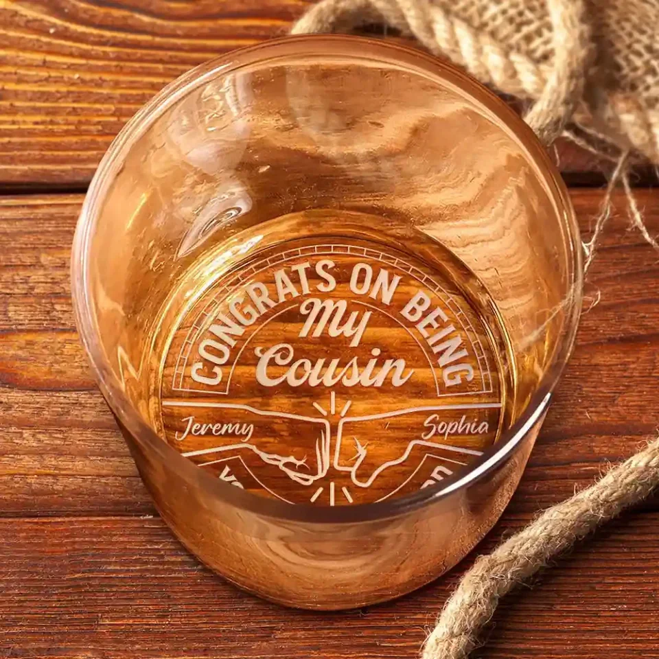 Congrats On Being My Brother You Lucky Man - Personalized Engraved Whiskey Glass - Image 5