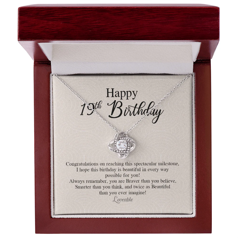 Congratulation on reaching this spectacular milestone - Personalized Necklace - 19th Birthday Gift - Image 2