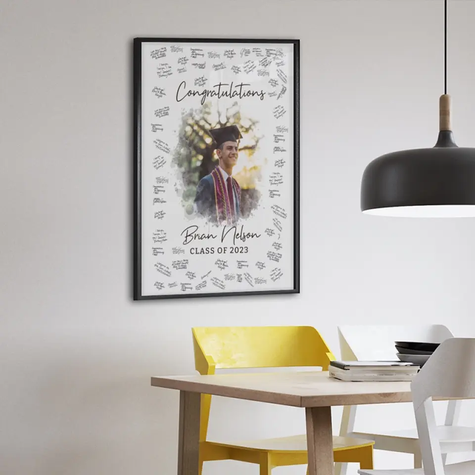 Congratulations 2025 Guest Artwork To Sign - Custom Canvas Poster - Graduation Gifts - Image 11