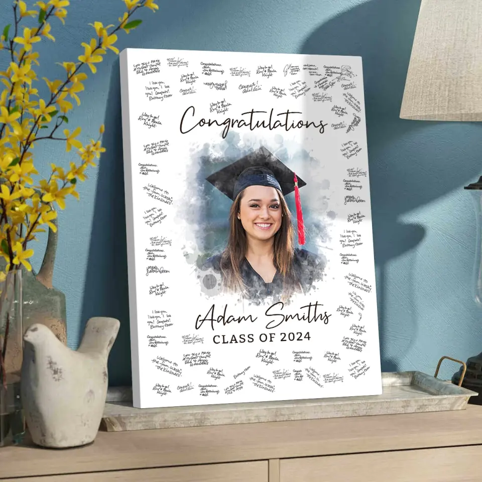 Congratulations 2025 Guest Artwork To Sign - Custom Canvas Poster - Graduation Gifts - Image 5